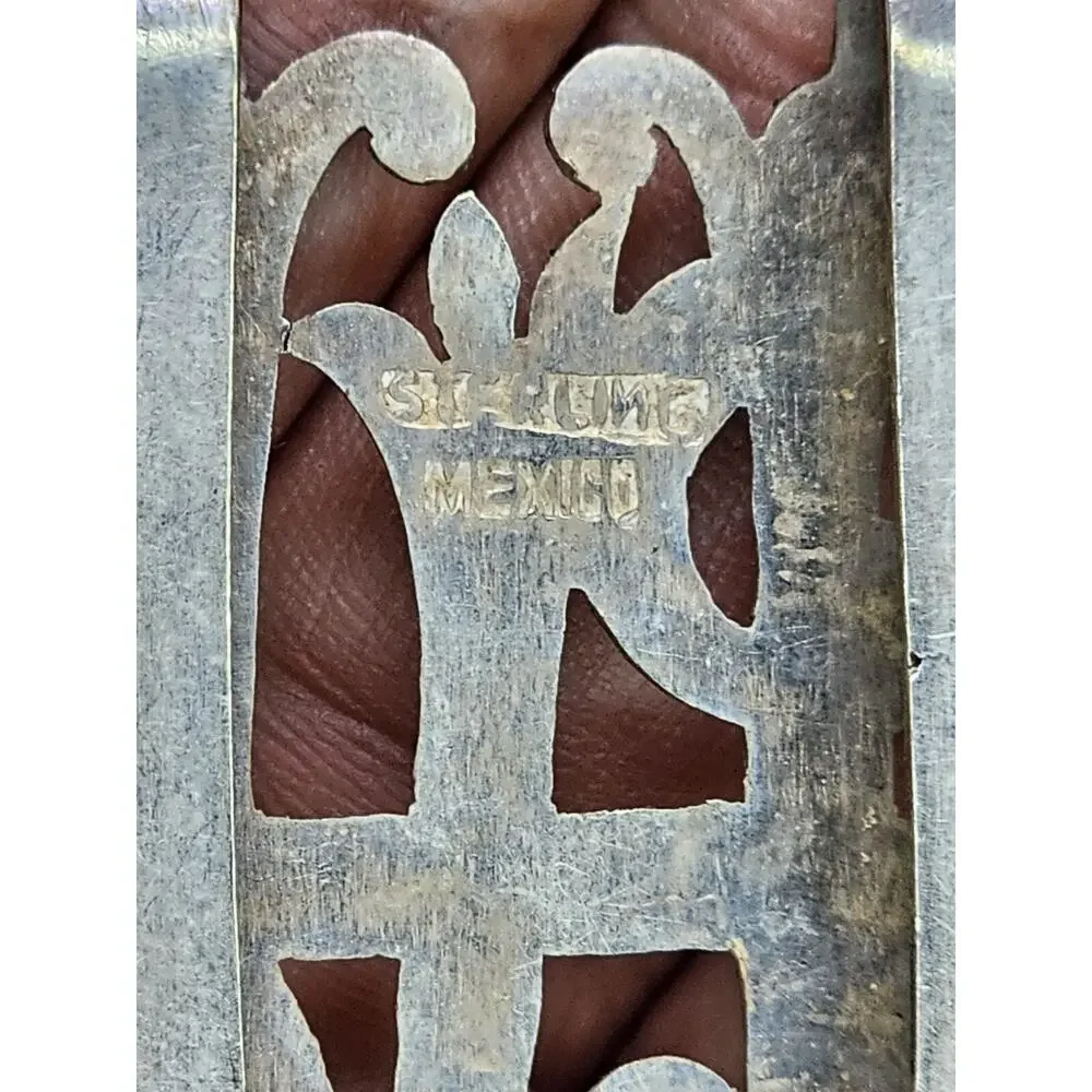 Antique 925 Mexico Money Clip - Initials EHW [Heavy Wear]